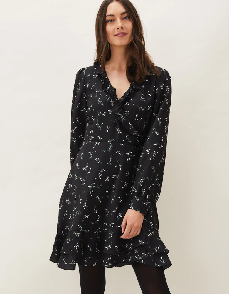 Jamila Ditsy Print Wrap Dress