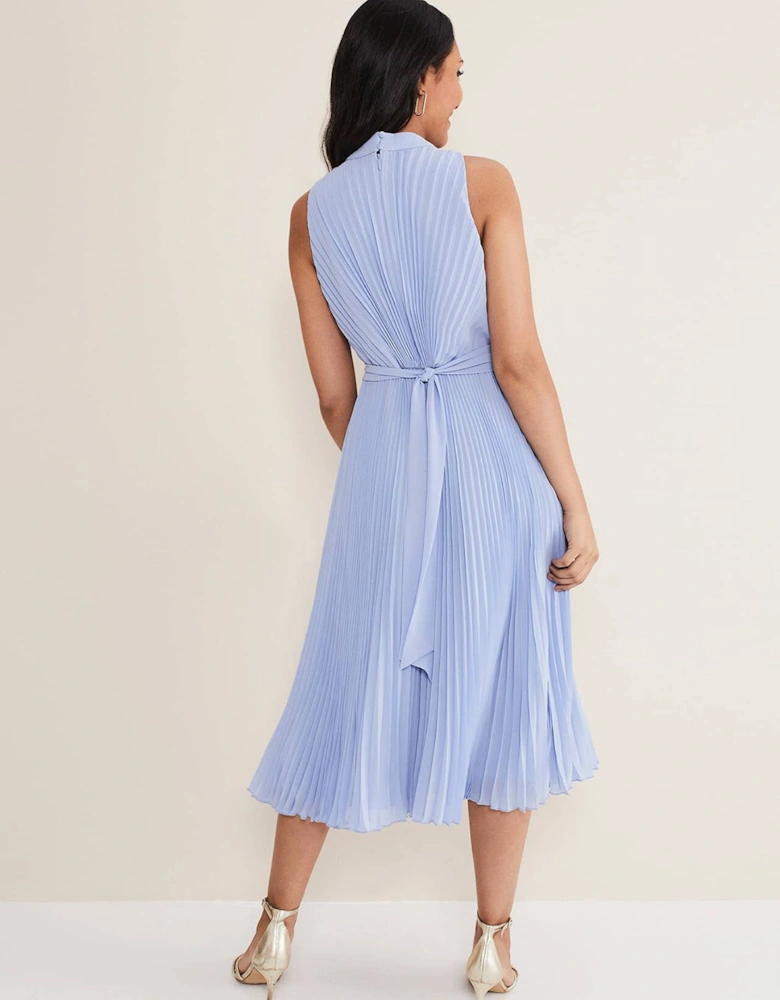 Petite Simara Pleated Midi Dress