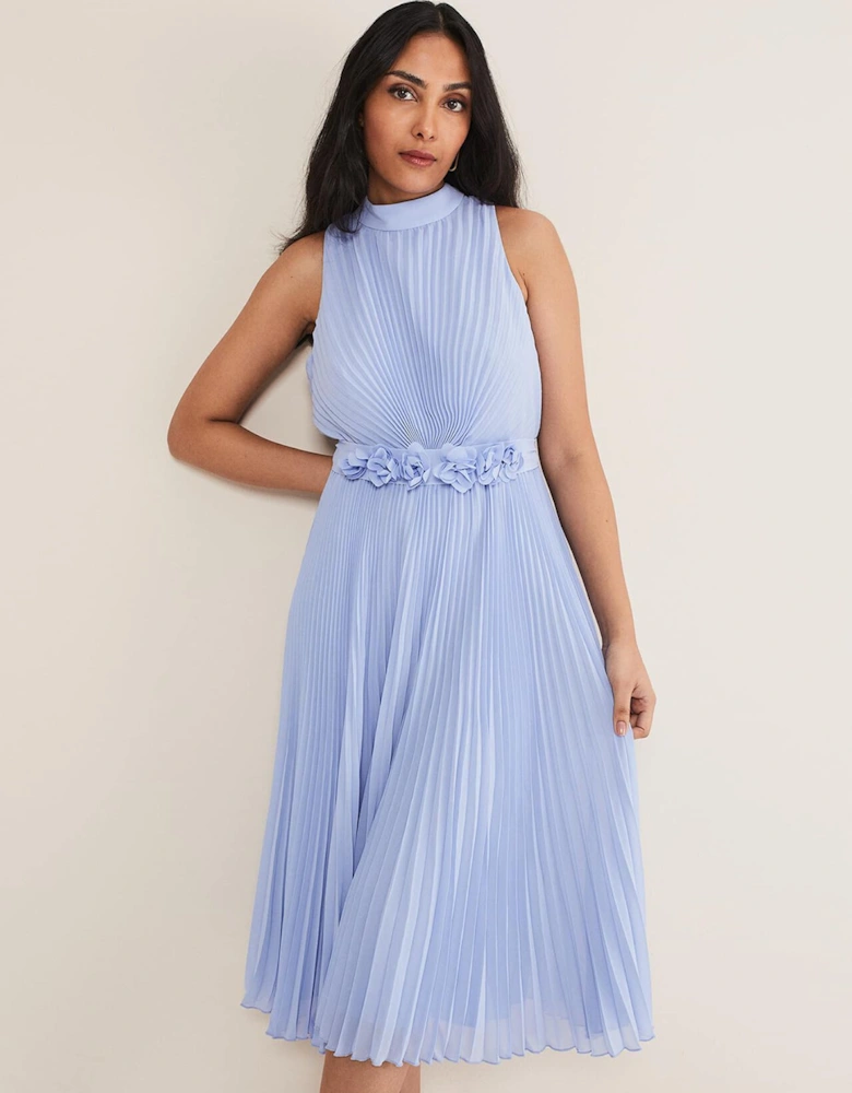 Petite Simara Pleated Midi Dress