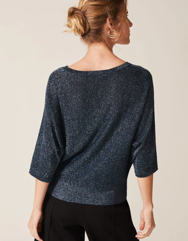 Harper Shimmer Tie Side Knitted Top