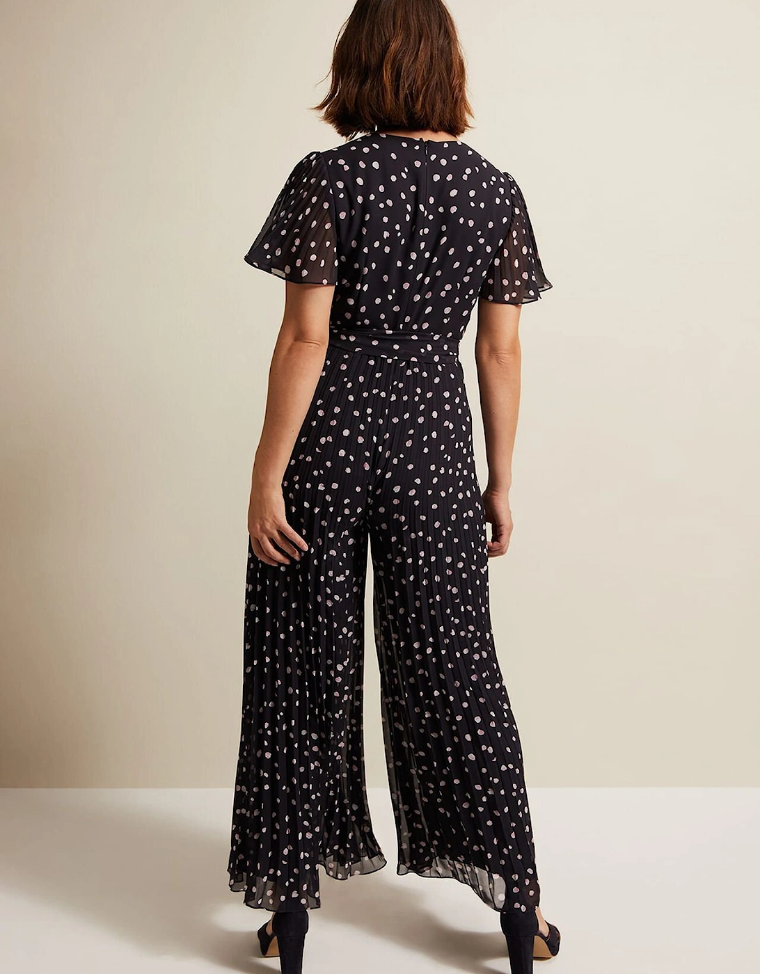 Alexandra Spot Pleat Jumpsuit