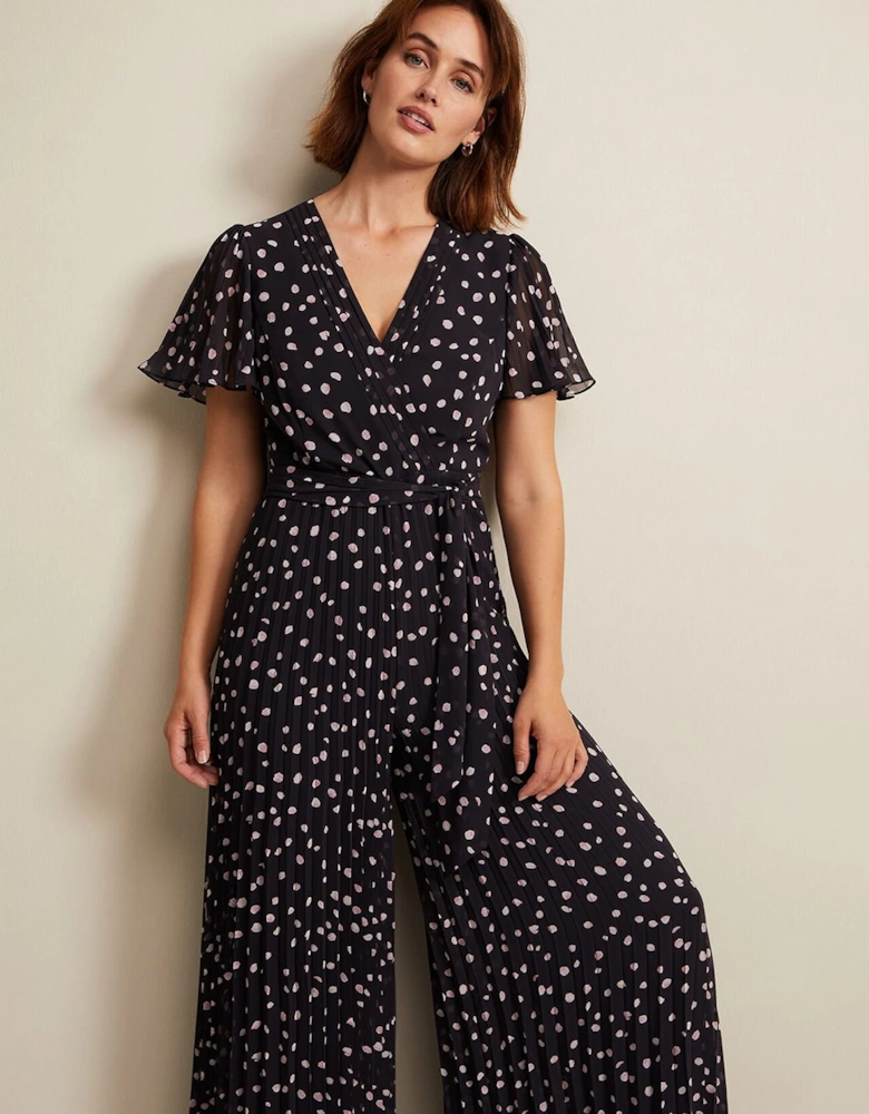 Alexandra Spot Pleat Jumpsuit