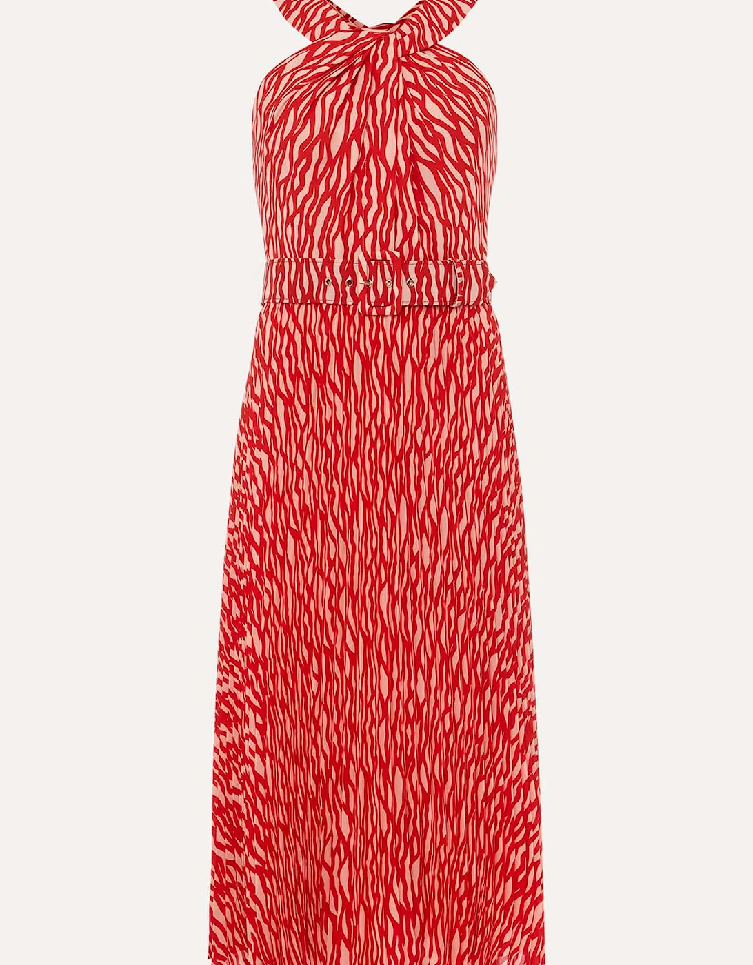 Yas Abstract Print Halterneck Dress