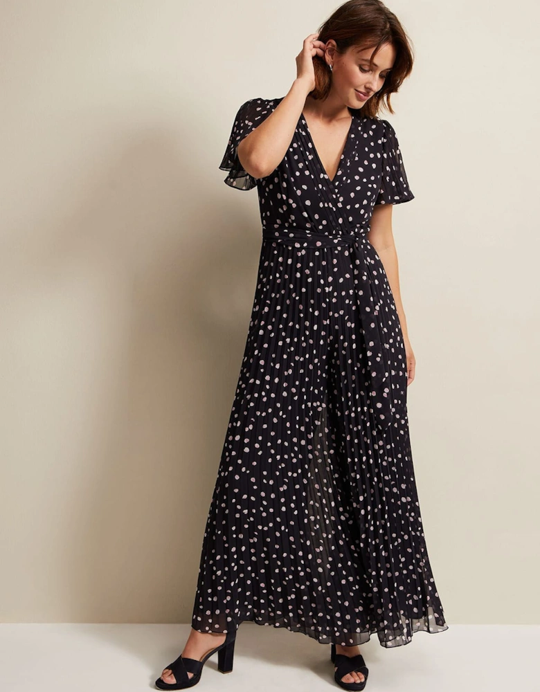 Alexandra Spot Pleat Jumpsuit