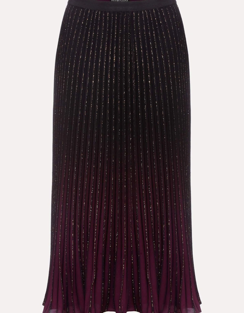 Estella Ombre Pleated Midi Skirt