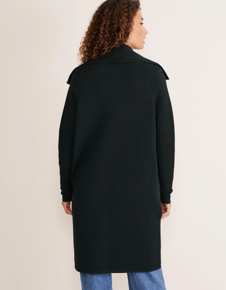 Sophia Ribbed Longline Coat