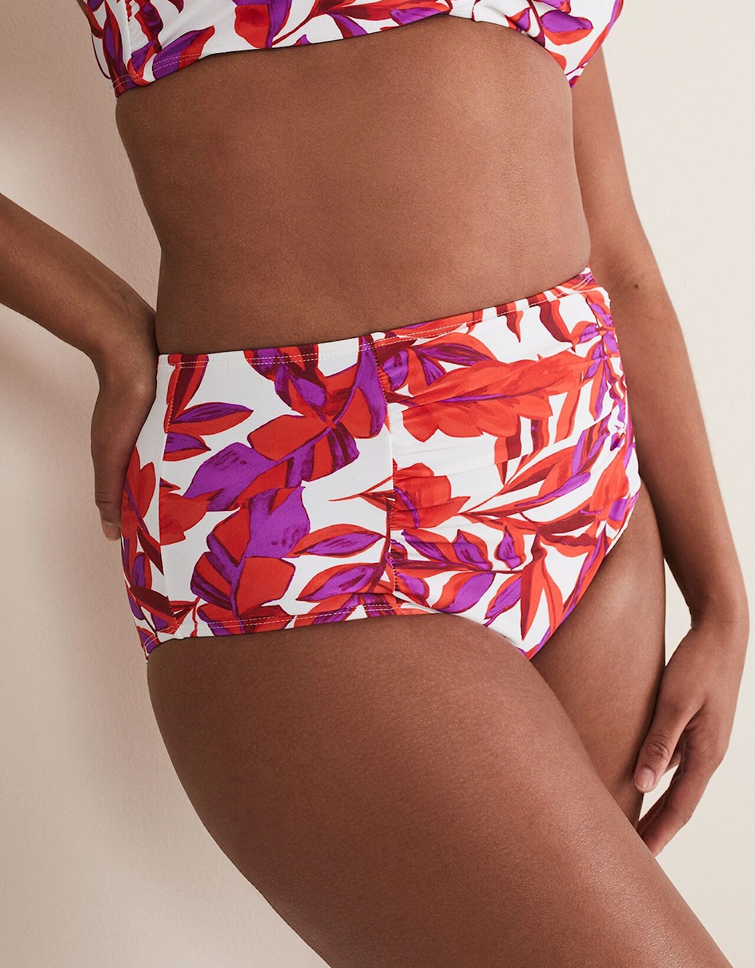 Leaf Print Bikini Bottoms