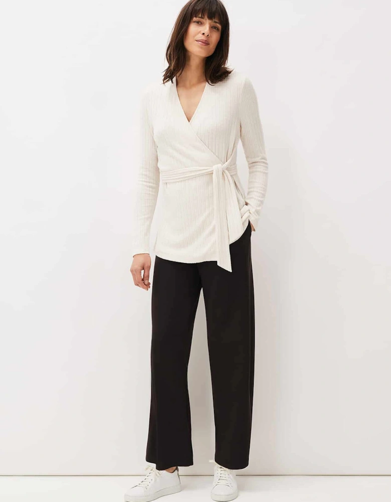 Deona Ribbed Wrap Top