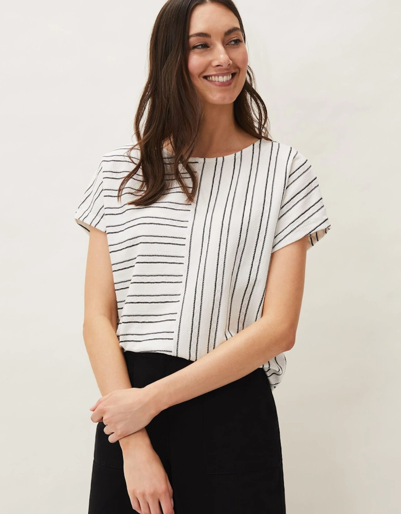 Bess Textured Stripe Top