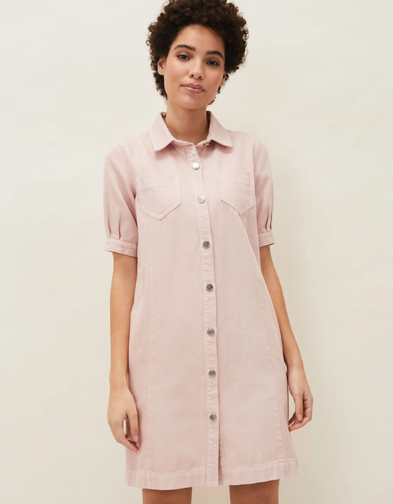 Kiah Puff Sleeve Denim Dress