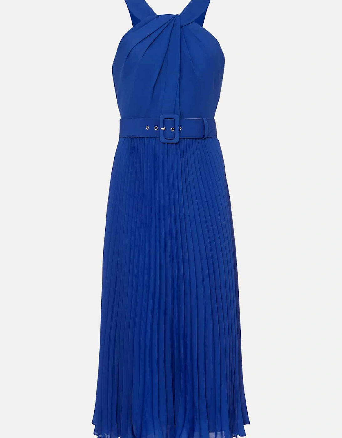 Yas Blue Halterneck Midi Dress