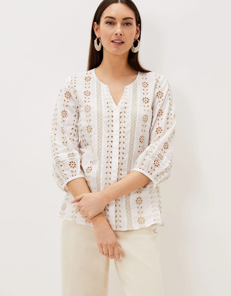 Caela Broderie Blouse