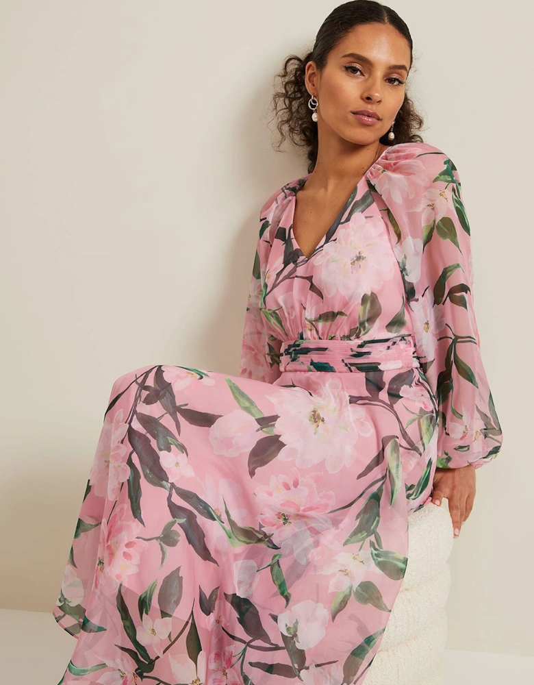 Petite Lina Printed Midi Dress