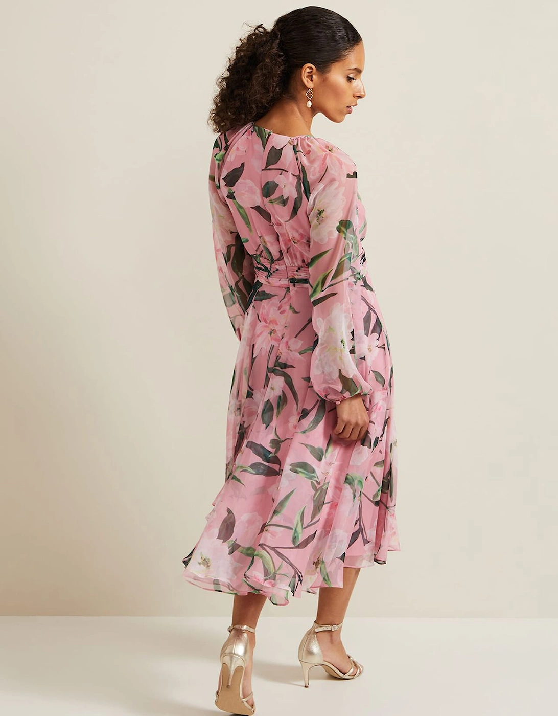 Petite Lina Printed Midi Dress