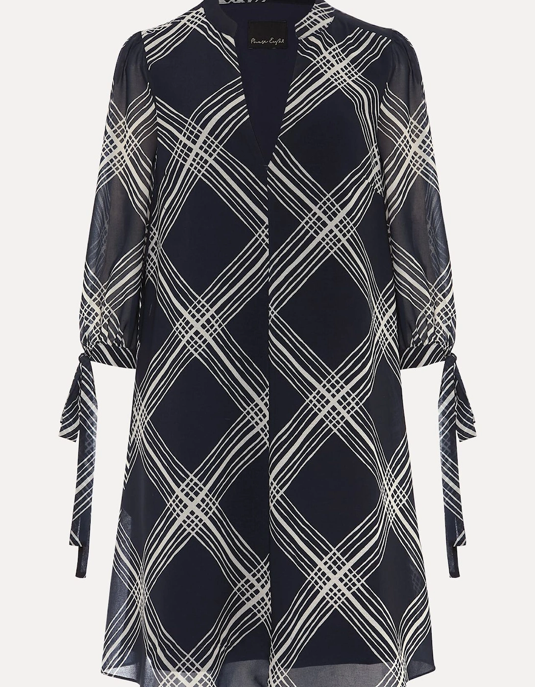 Cora Check Navy Tunic Dress