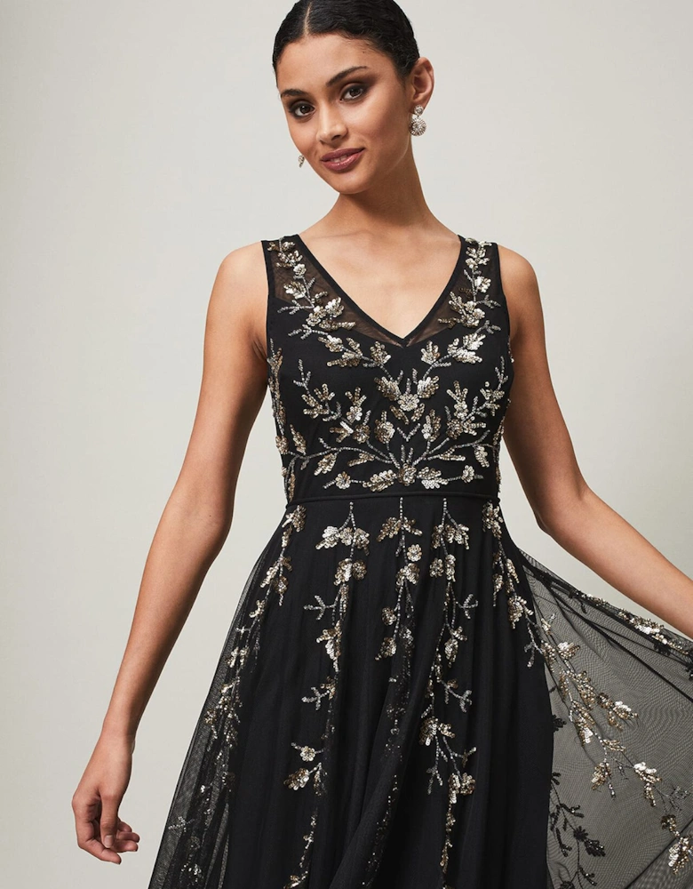 Anabella Beaded Tulle Dress