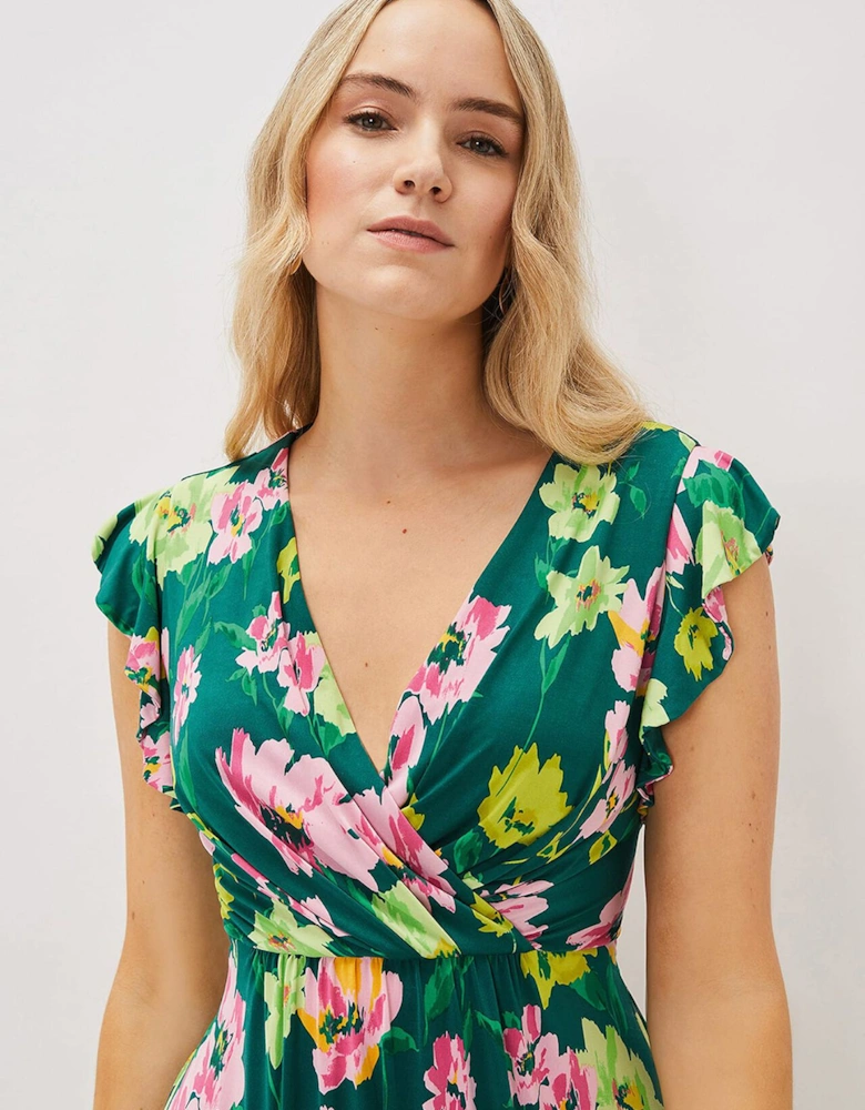 Effie Floral Jersey Maxi Dress