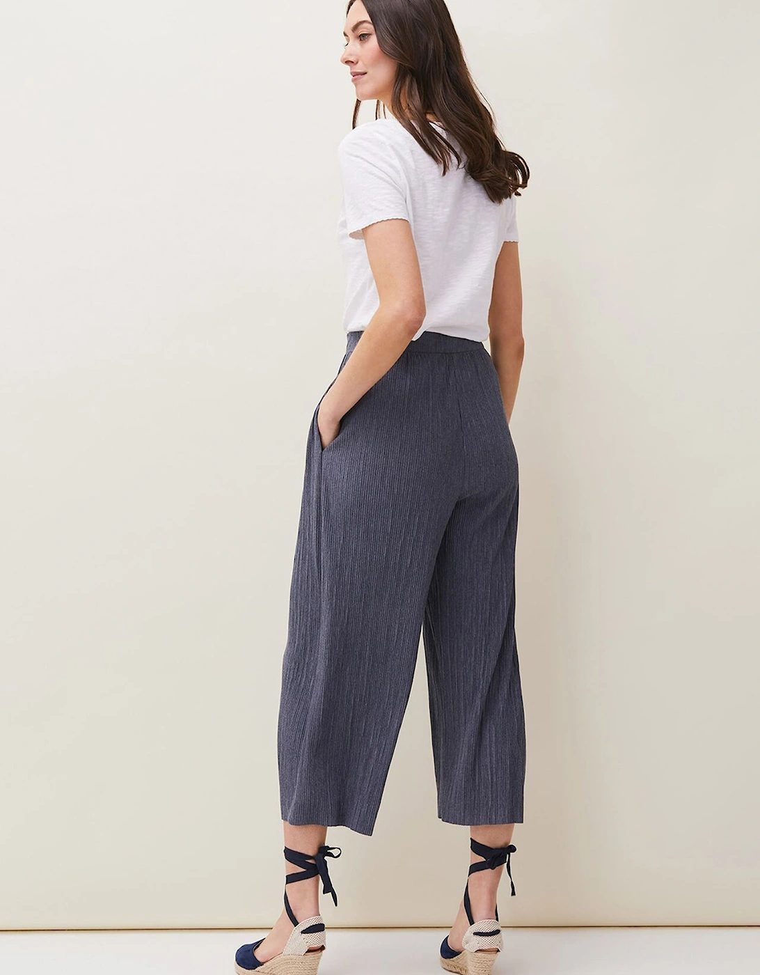 Bradie Plisse Wide Leg Trousers