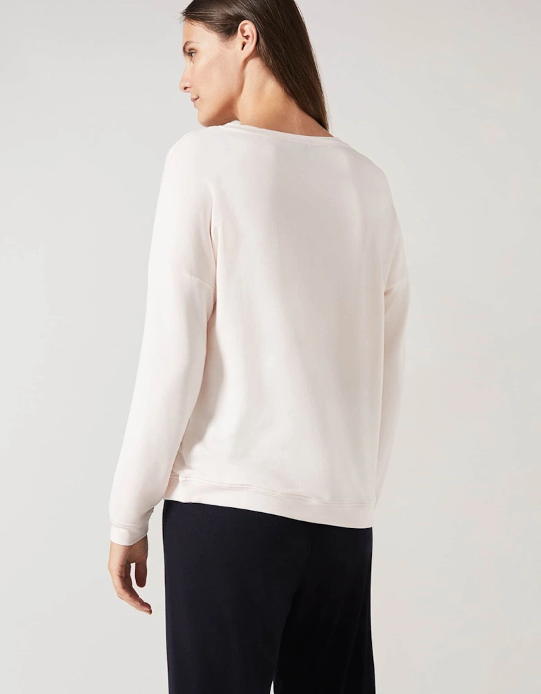 Ruched Front Sweat Top