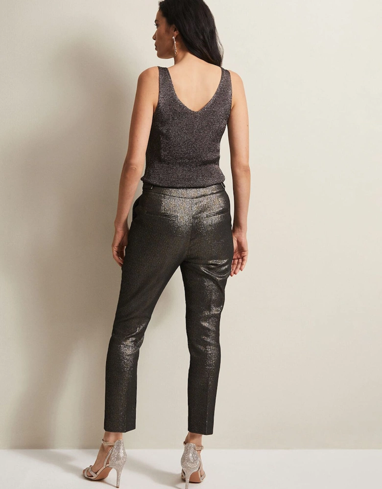 Ulrica Shimmer Straight Leg Trousers