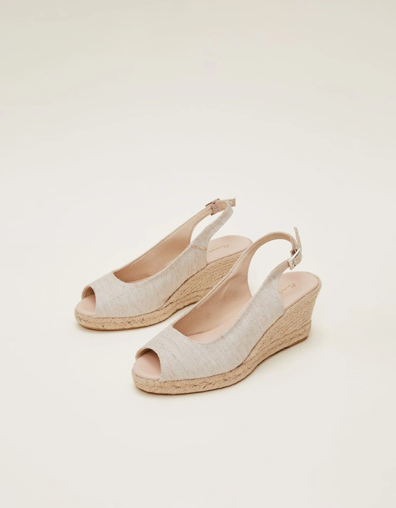 Peeptoe Slingback Espadrilles