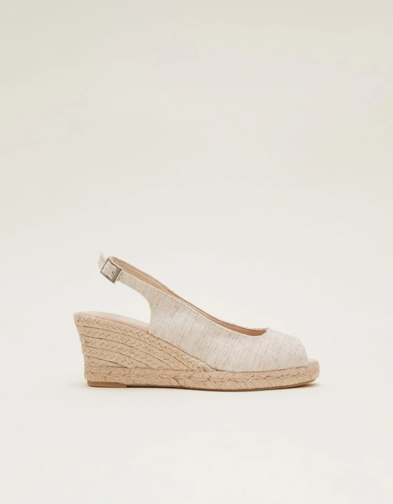 Peeptoe Slingback Espadrilles