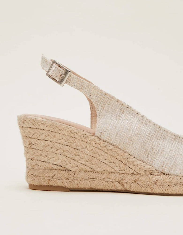 Peeptoe Slingback Espadrilles