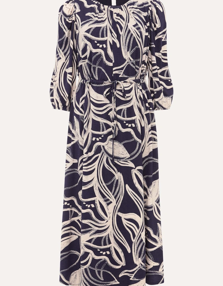 Carley Print Jersey Midi Dress