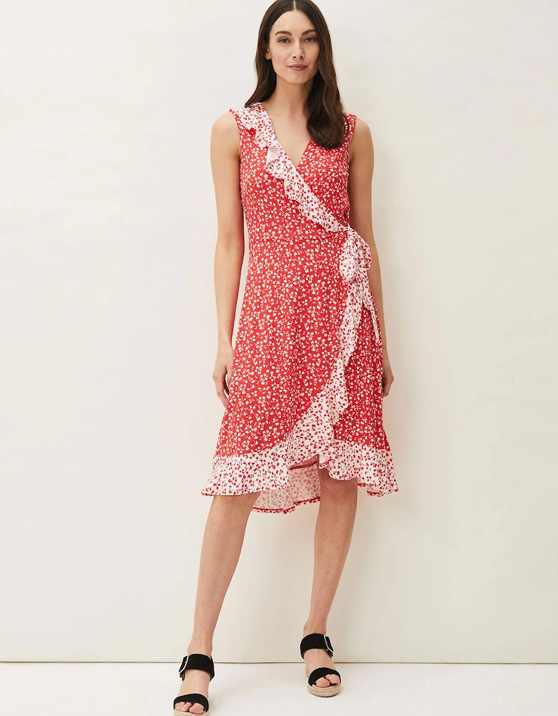 Ebony Floral Ditsy Wrap Dress