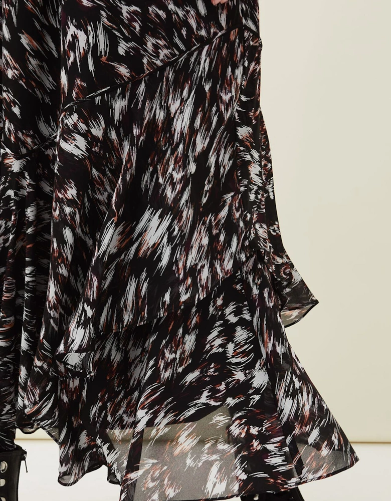 Kayley Abstract Print Maxi Skirt