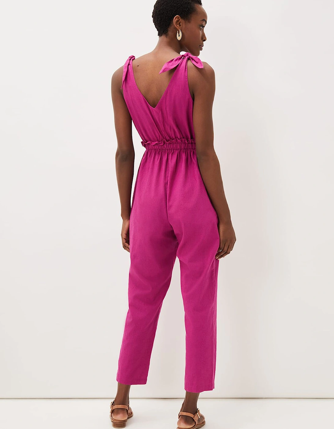 Chessie Linen Tie Jumpsuit