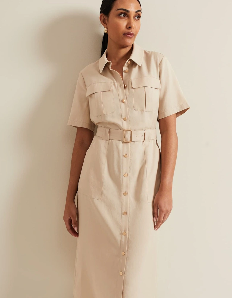 Petite Willow Utility Midi Dress