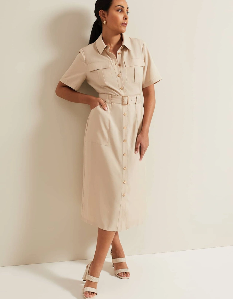 Petite Willow Utility Midi Dress