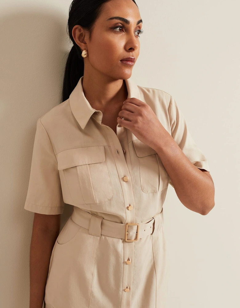 Petite Willow Utility Midi Dress
