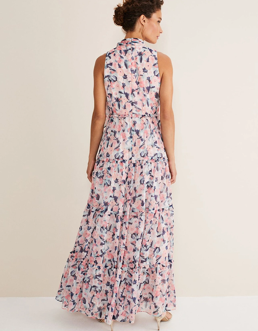 Esme Floral High Neck Maxi Dress