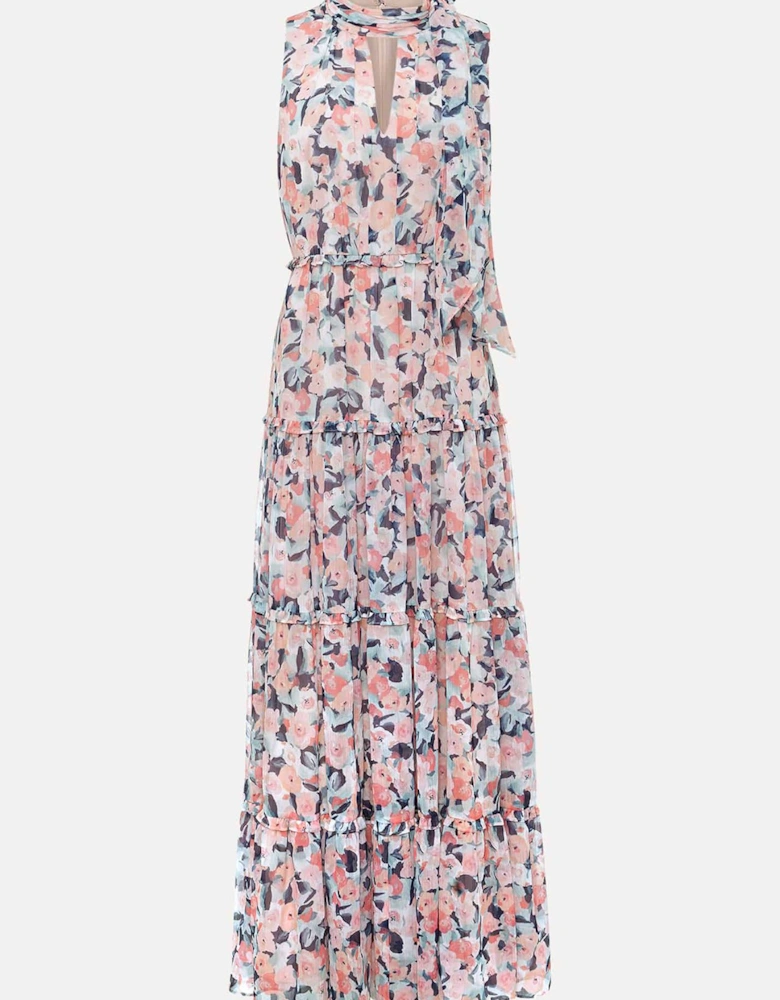 Esme Floral High Neck Maxi Dress