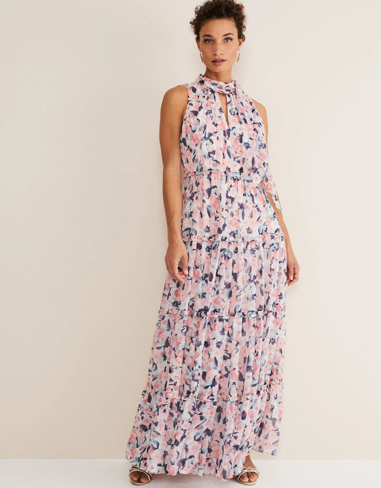 Esme Floral High Neck Maxi Dress