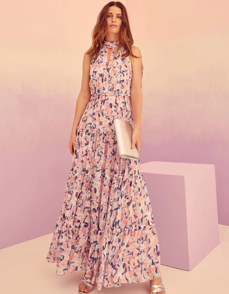 Esme Floral High Neck Maxi Dress