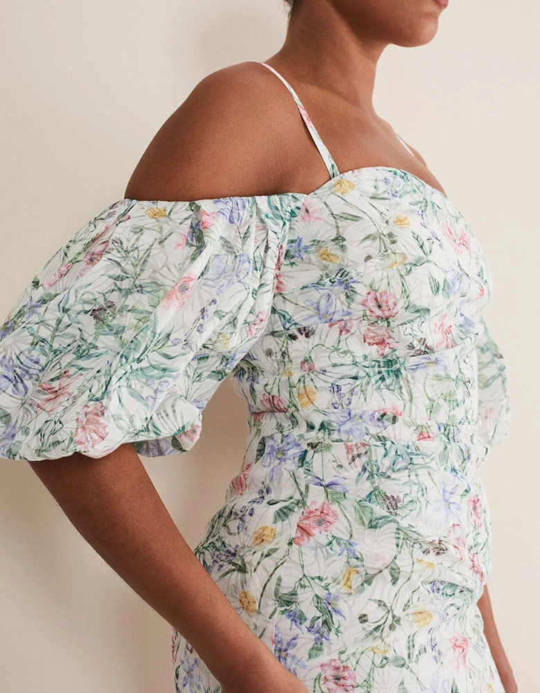 Stevie Floral Bodycon Midi Dress