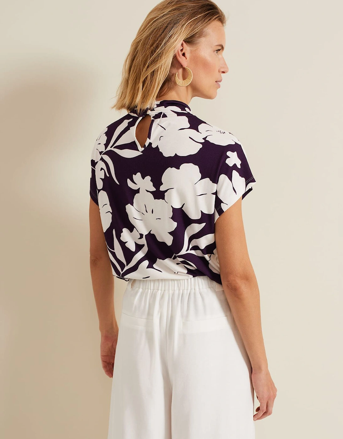 Farley Floral Twist Neck Top