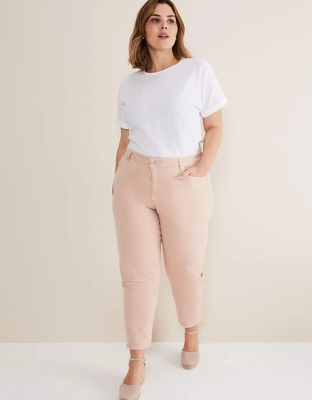 Petra Raw Hem Straight Leg Jean