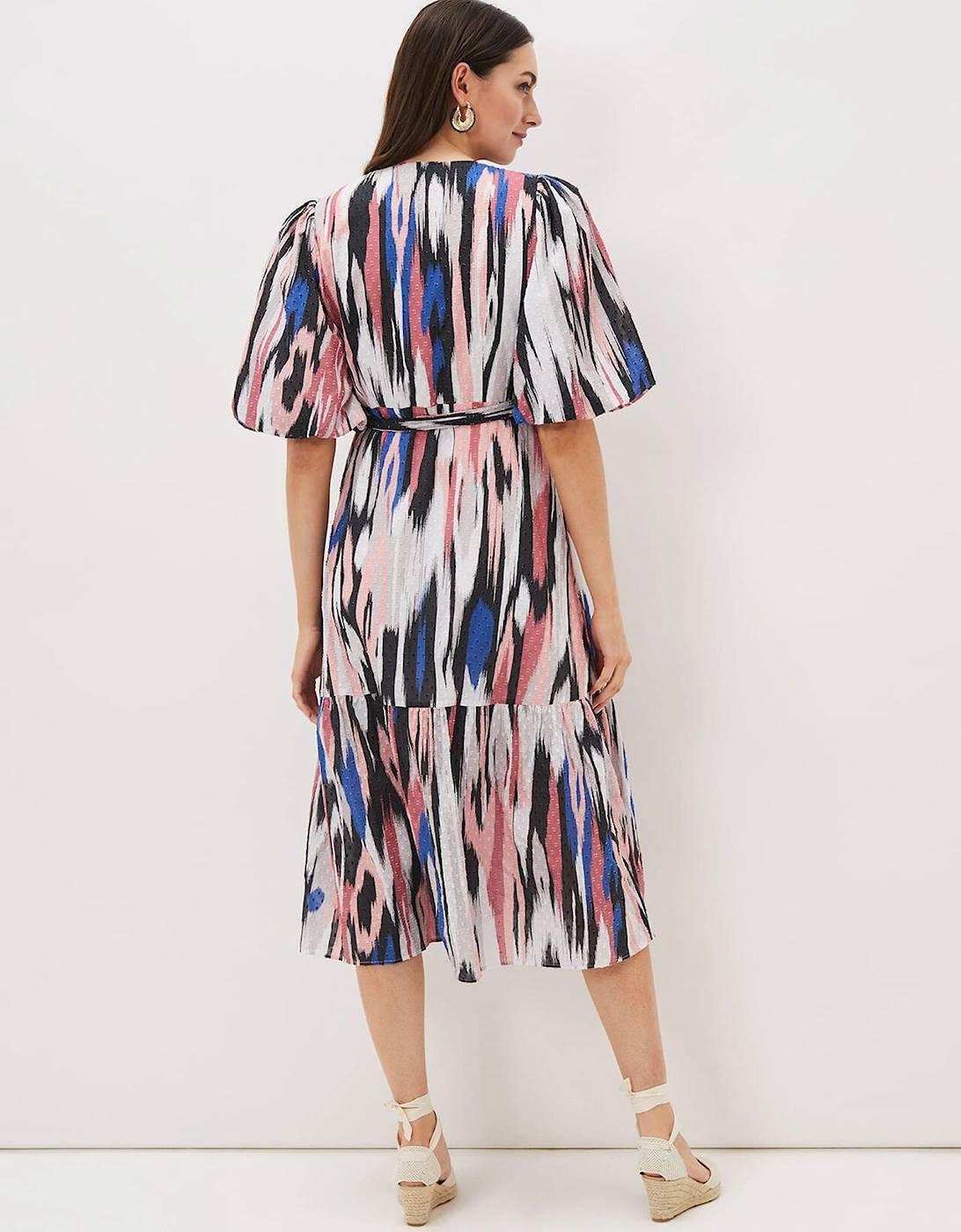 Caityln Cotton Wrap Midi Dress