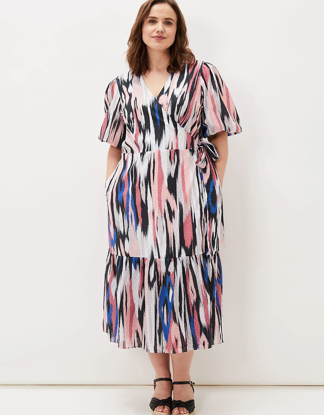 Caityln Cotton Wrap Midi Dress