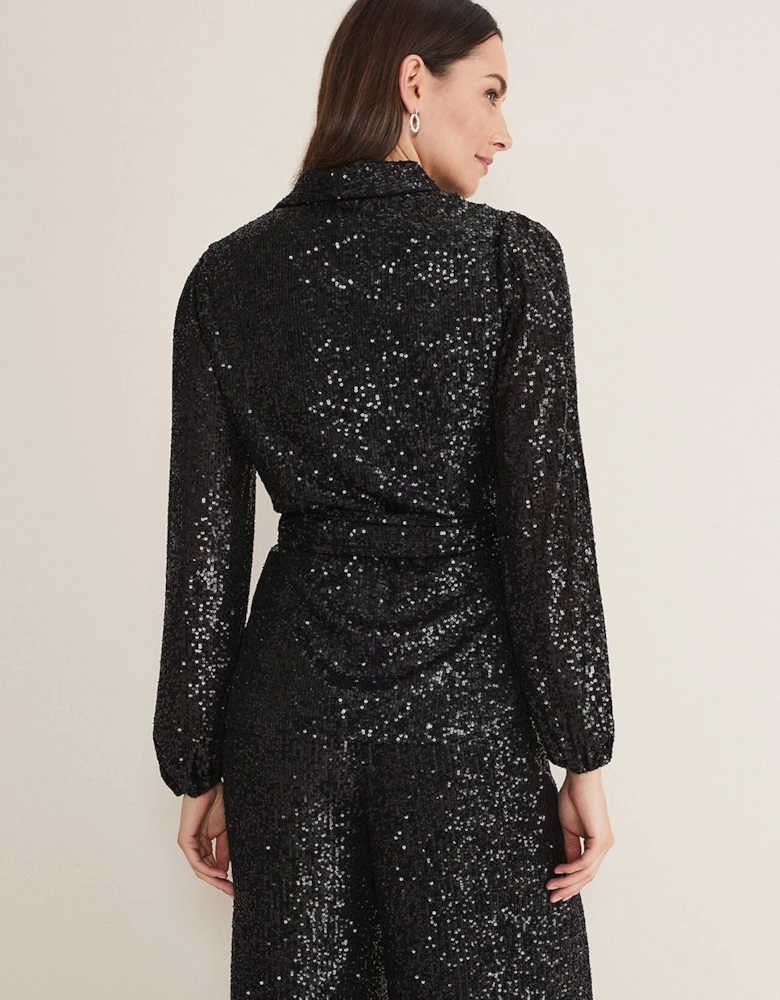 Florentine Sequin Blouse Co-Ord