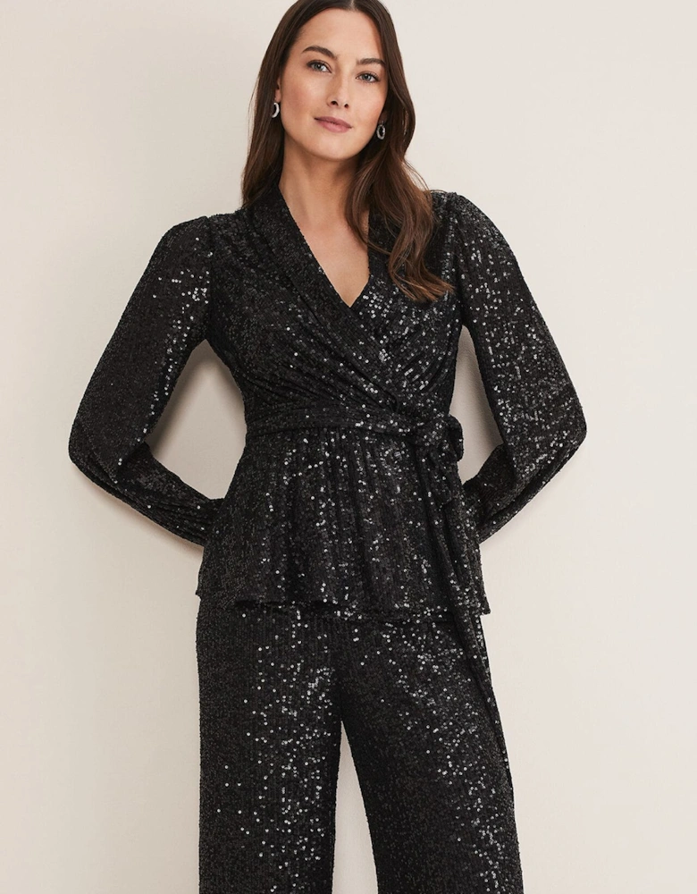 Florentine Sequin Blouse Co-Ord