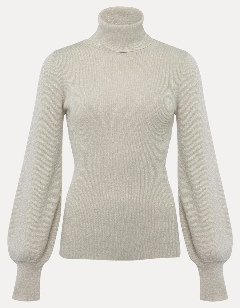 Gwyneth Balloon Sleeve Lurex Jumper