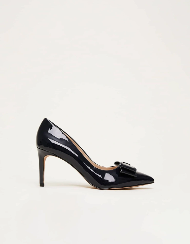 Patent Bow Court Shoe