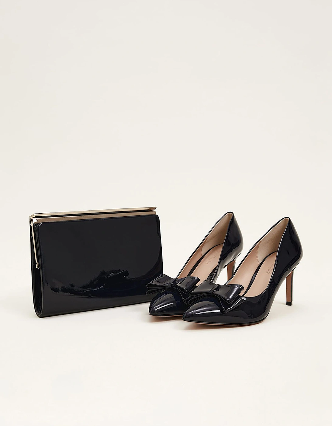 Patent Bow Court Shoe