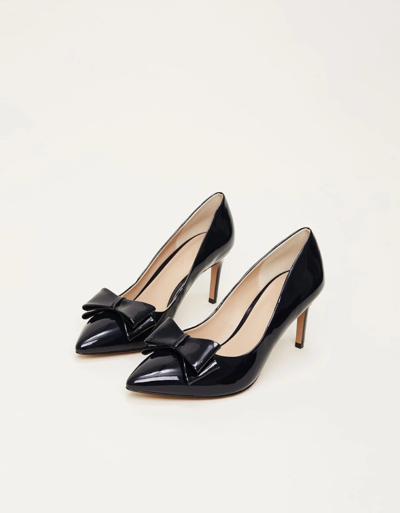 Patent Bow Court Shoe