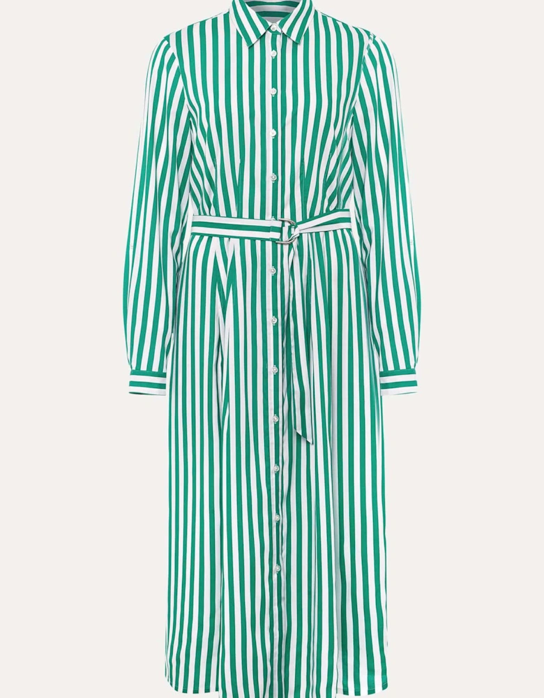 Ida Stripe Shirt Midi Dress